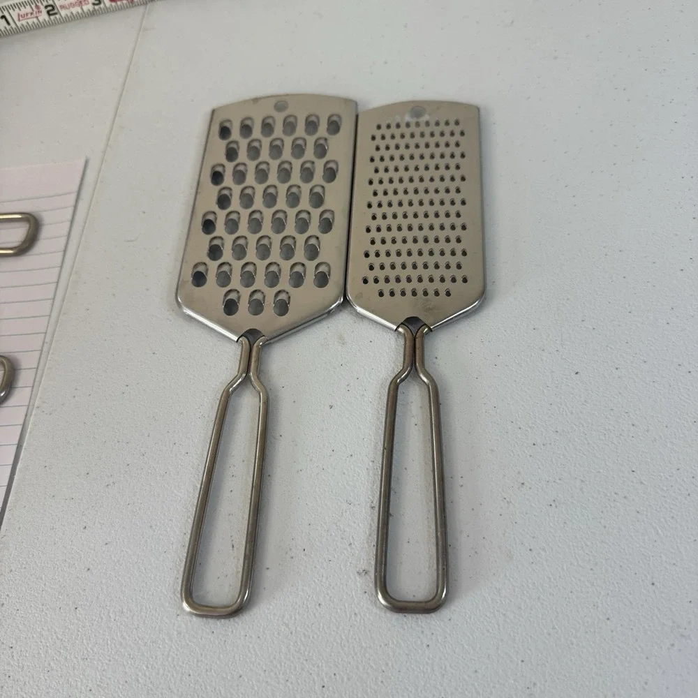 Set Of 2 Vintage Stainless Steel Foley Graters Zesters Cheese Citrus Spices